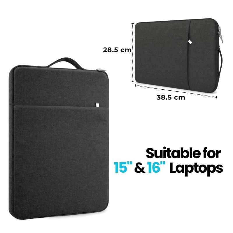Laptop, Telefoane si Tablete - Laptopuri si accesorii - Accesorii Laptop - Genti laptop - Geanta Laptop 15"-16" iUni, Material Textil Impermeabil, Anti-zgarieturi, Anti-socuri, Buzunar extern, Negru - Infinity.ro