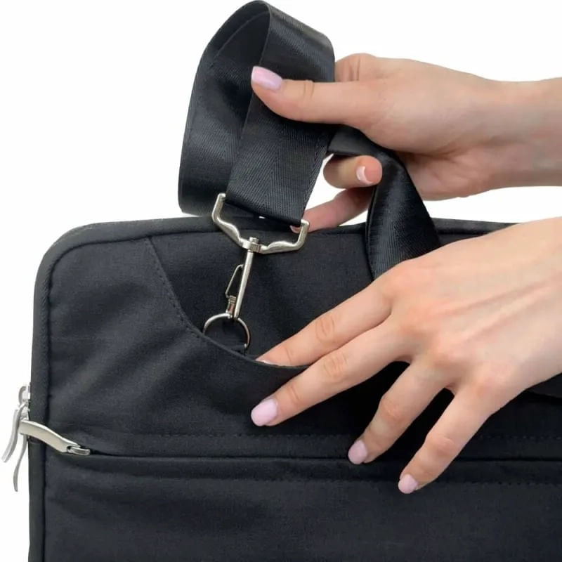 Laptop, Telefoane si Tablete - Laptopuri si accesorii - Accesorii Laptop - Genti laptop - Geanta Laptop 13"-14" iUni, Curea de umar reglabila si detasabila, Impermeabila, Anti-zgarieturi, Anti-socuri, Negru - Infinity.ro