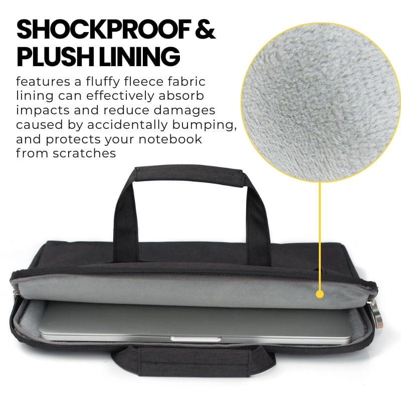 Laptop, Telefoane si Tablete - Laptopuri si accesorii - Accesorii Laptop - Genti laptop - Geanta Laptop 13"-14" iUni, Curea de umar reglabila si detasabila, Impermeabila, Anti-zgarieturi, Anti-socuri, Negru - Infinity.ro