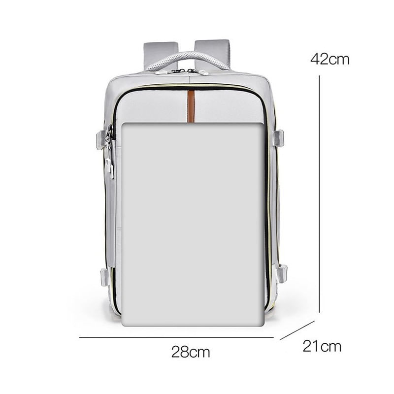 Sport si Outdoor - Articole de voiaj - Rucsacuri - Rucsac gri de calatorie, impermeabil, bagaj de mana zboruri avioane, JollyMag, PL180 - Infinity.ro