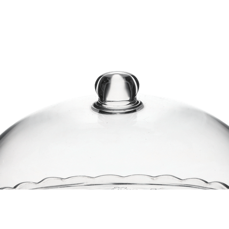 Casa si Gradina - Bucatarie si vesela - Vesela si tacamuri - Platouri de bucatarie - Platou tort/prajituri, bol si capac din sticla, 29x25 cm, JollyMag, DIO8041 - Infinity.ro