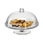 Casa si Gradina - Bucatarie si vesela - Vesela si tacamuri - Platouri de bucatarie - Platou tort/prajituri, bol si capac din sticla, 29x25 cm, JollyMag, DIO8041 - Infinity.ro