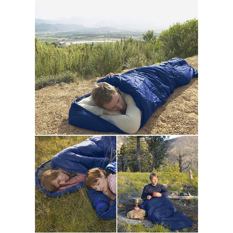 Sport si Outdoor - Camping - Saci de dormit - Sacul de dormit 2 in 1, navy, protectie termica camping, 210x75 cm,  JollyMag, SWR01GRAN - Infinity.ro