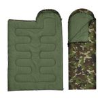 Sport si Outdoor - Camping - Saci de dormit - Sacul de dormit 2 in 1, camo verde, protectie termica camping, 210 x 75 cm,  JollyMag, SWR01MORO - Infinity.ro