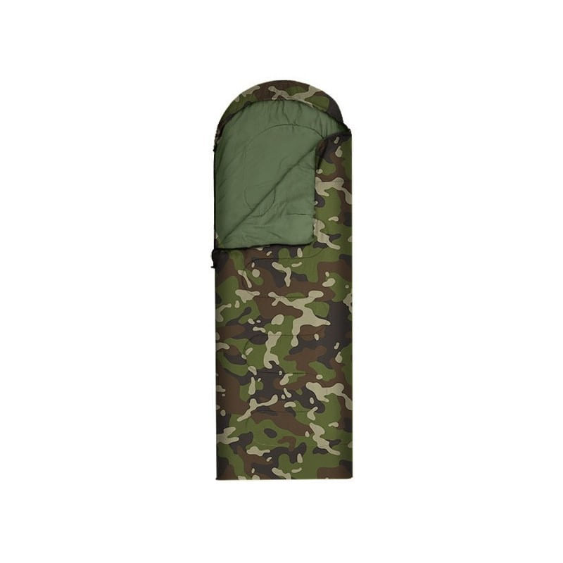 Sport si Outdoor - Camping - Saci de dormit - Sacul de dormit 2 in 1, camo verde, protectie termica camping, 210 x 75 cm,  JollyMag, SWR01MORO - Infinity.ro