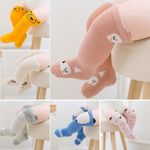 Fashion, accesorii si bijuterii - Copii - Lenjerie si pijamale copii - Sosete si dresuri copii - Sosete lungi cu animalute drool (varsta: 0-2 ani, culoare: roz cu dungi) - Infinity.ro