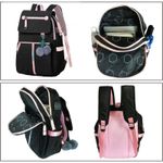 Sport si Outdoor - Articole de voiaj - Rucsacuri - Rucsac negru cu roz, universal, pentru sport si scoala, iesire USB, JollyMag, PL158 - Infinity.ro