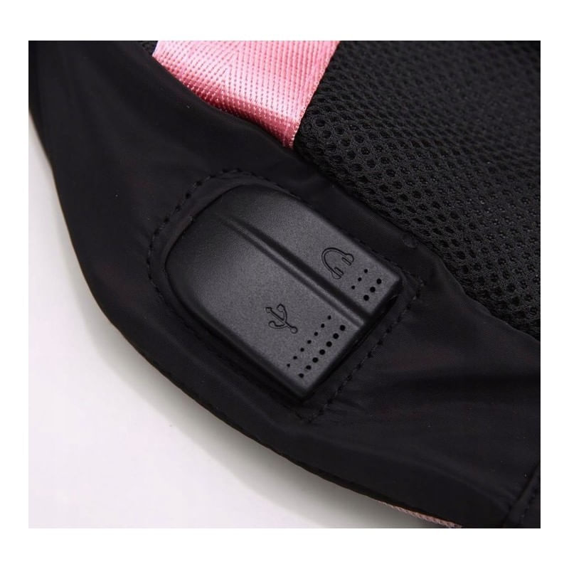 Sport si Outdoor - Articole de voiaj - Rucsacuri - Rucsac negru cu roz, universal, pentru sport si scoala, iesire USB, JollyMag, PL158 - Infinity.ro