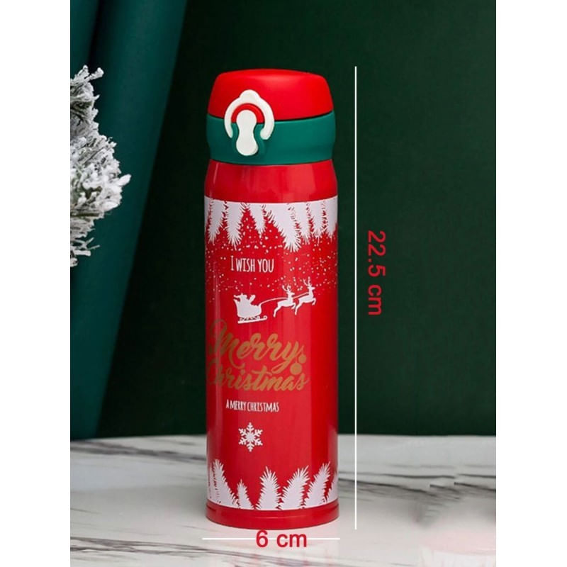 Casa si Gradina - Bucatarie si vesela - Accesorii bar - Termosuri si Cani termos - Cana termos 500 ml, model modern de Craciun, Merry Christmas, JollyMag, BD39CZE - Infinity.ro