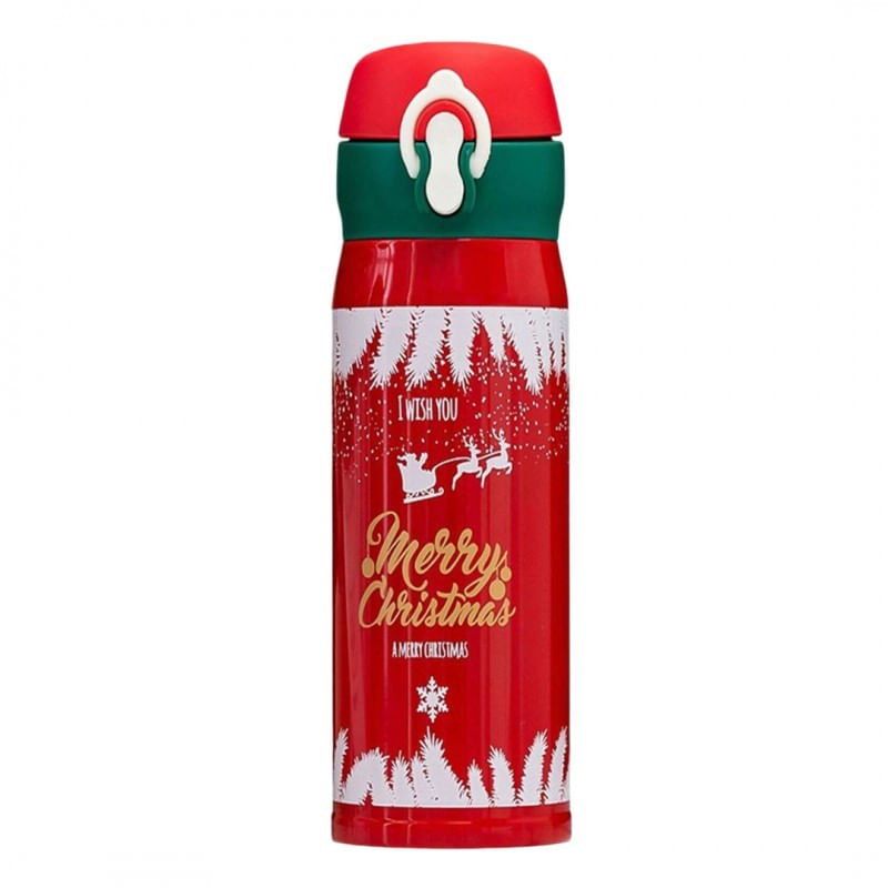Casa si Gradina - Bucatarie si vesela - Accesorii bar - Termosuri si Cani termos - Cana termos 500 ml, model modern de Craciun, Merry Christmas, JollyMag, BD39CZE - Infinity.ro