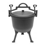 Casa si Gradina - Bucatarie si vesela - Vase pentru gatit - Oale si cratite - Ceaun din fonta emailata, tip cazan sub presiune pentru camping, gratar, si outdoor, 8L, capac inclus, JollyMag, BBQ01 - Infinity.ro