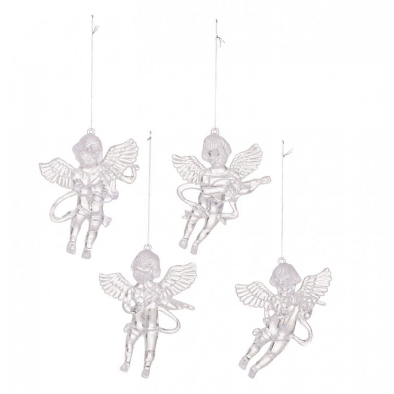 Casa si Gradina - Decoratiuni - Decoratiuni de sezon - Set 4 figurine de Craciun, ingerasi pentru brad,  9x7 cm, JollyMag, KSN165 - Infinity.ro