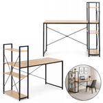Casa si Gradina - Mobilier - Mese si birouri - Birouri - Masa de birou cu raft lateral maro, 120x60 cm, JollyMag, STL24JBR - Infinity.ro