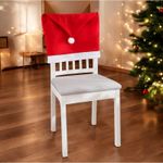 Casa si Gradina - Textile si covoare - Huse pentru mobilier - Husa de scaun pentru Craciun, decoratiune in forma de caciula de mos, 65x50 cm,  JollyMag, KSN69 - Infinity.ro