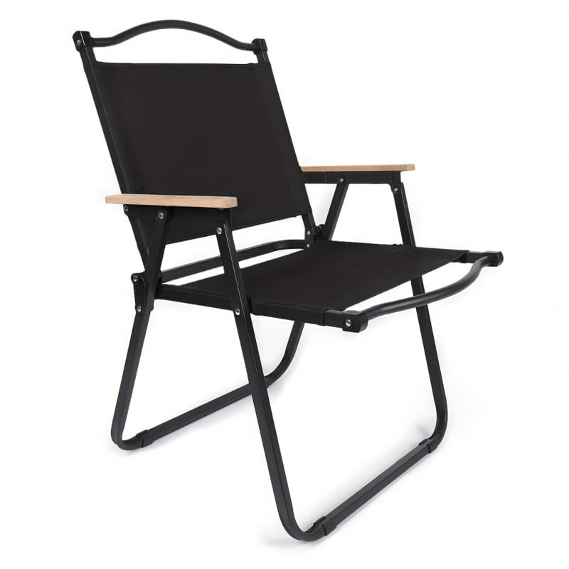 Sport si Outdoor - Camping - Mobilier pentru camping - Scaune camping - Scaun pliabil negru, pentru gradina, camping si pescuit, JollyMag, KRT09CZ, 76x45x50 cm - Infinity.ro