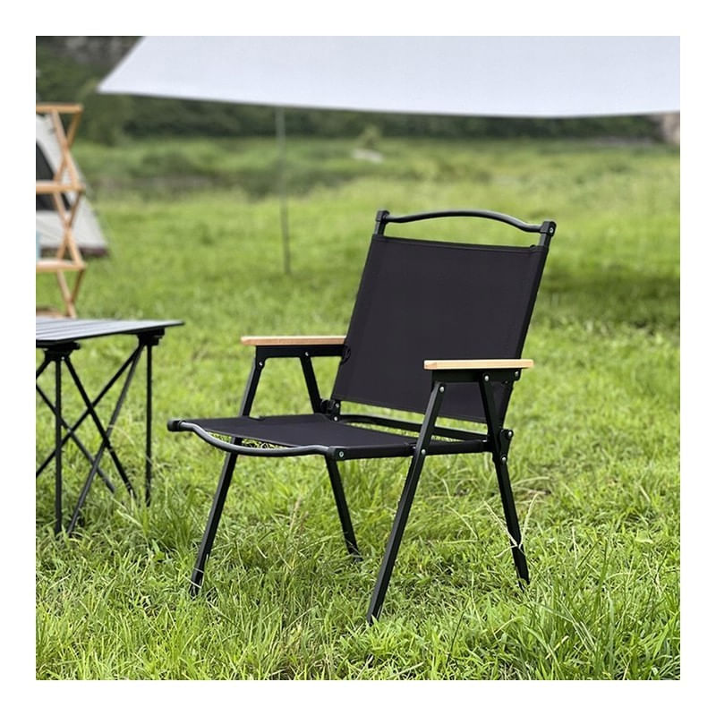 Sport si Outdoor - Camping - Mobilier pentru camping - Scaune camping - Scaun pliabil negru, pentru gradina, camping si pescuit, JollyMag, KRT09CZ, 76x45x50 cm - Infinity.ro