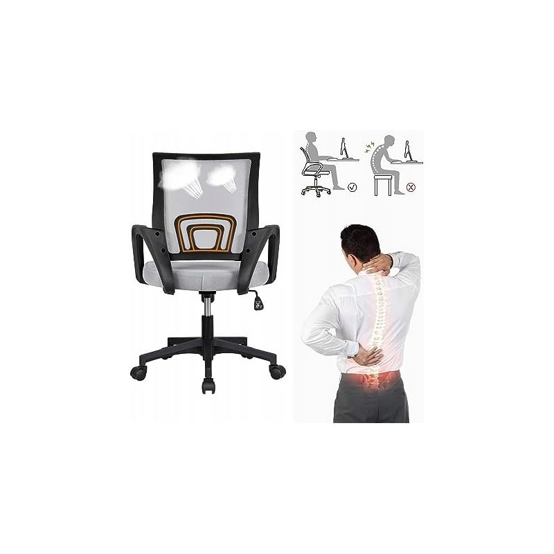 Casa si Gradina - Mobilier - Scaune si fotolii - Scaune - Scaun de birou verde, max 120 kg, micro plasa, 95x55 cm, JollyMag, KO25ZIE - Infinity.ro