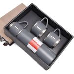 Casa si Gradina - Bucatarie si vesela - Accesorii bar - Termosuri si Cani termos - Set termos 500 ml, cu 3 cani gri, ambalat in cutie de cadou, JollyMag, BD24SZ - Infinity.ro