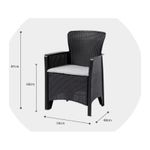 Casa si Gradina - Gradina si terasa - Mobilier exterior - Seturi mobila gradina - Set mobilier, masa si 2 scaune, pentru gradina, terasa sau balcon, imitatie ratan, JollyMag, SC08 - Infinity.ro