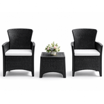 Casa si Gradina - Gradina si terasa - Mobilier exterior - Seturi mobila gradina - Set mobilier, masa si 2 scaune, pentru gradina, terasa sau balcon, imitatie ratan, JollyMag, SC08 - Infinity.ro