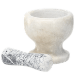 Casa si Gradina - Bucatarie si vesela - Ustensile bucatarie - Prese si storcatoare manuale - Set mojar cu pistil, marmura, gri-alb, 12,5x12,5 cm, JollyMag, WUI9816 - Infinity.ro