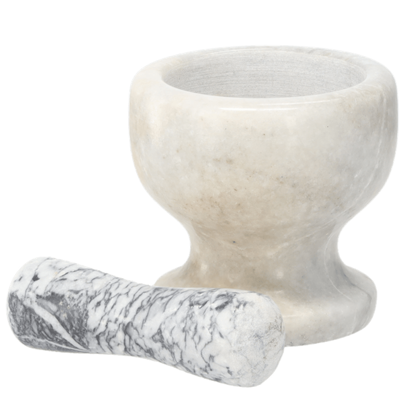 Casa si Gradina - Bucatarie si vesela - Ustensile bucatarie - Prese si storcatoare manuale - Set mojar cu pistil, marmura, gri-alb, 12,5x12,5 cm, JollyMag, WUI9816 - Infinity.ro