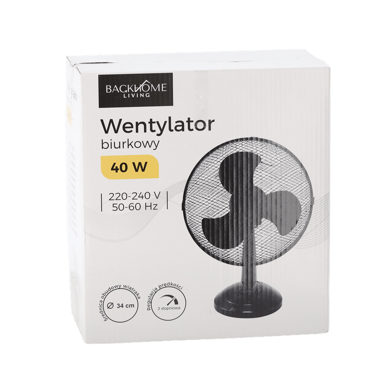 Electronice si Electrocasnice - Climatizare si sisteme de incalzire - Aparate racire aer - Ventilatoare - Ventilator de birou, negru, 34 cm, 3 viteze, 40W, JollyMag, FAN9042 - Infinity.ro