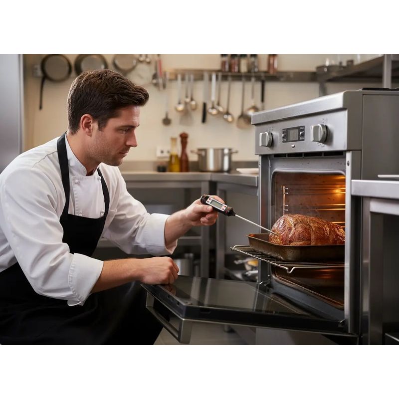 Casa si Gradina - Bucatarie si vesela - Ustensile bucatarie - Termometre bucatarie - Termometru digital de bucatarie, cu sonda pentru carne, prăjituri, lichide, 22.5 cm, JollyMag, HOT1748 - Infinity.ro