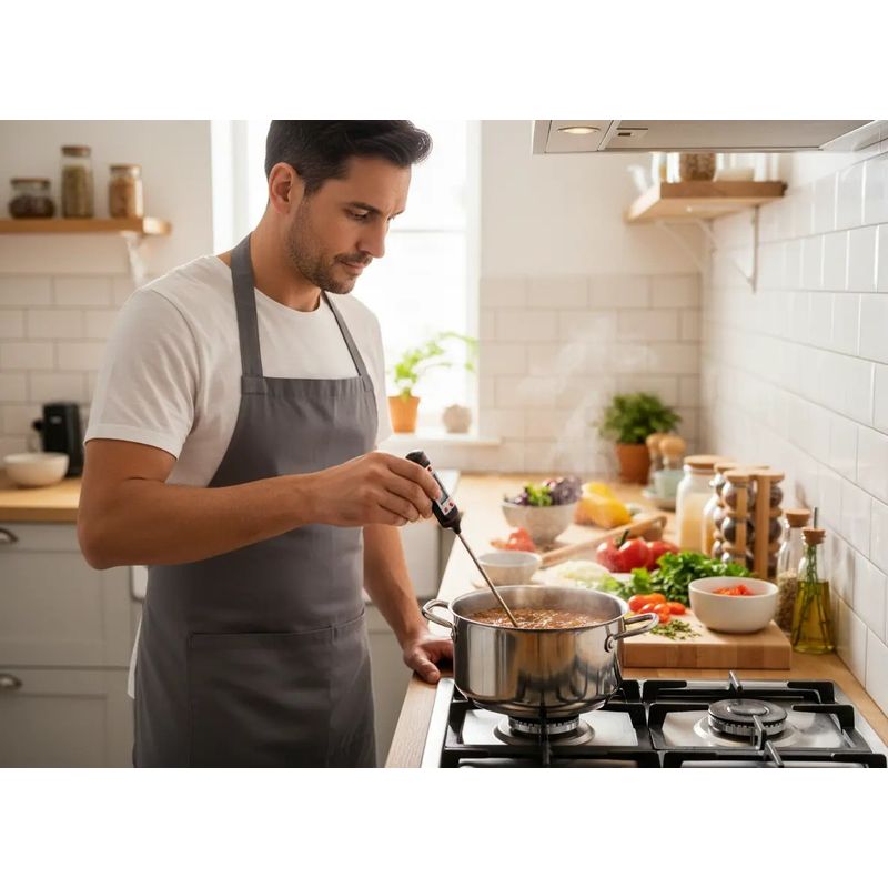 Casa si Gradina - Bucatarie si vesela - Ustensile bucatarie - Termometre bucatarie - Termometru digital de bucatarie, cu sonda pentru carne, prăjituri, lichide, 22.5 cm, JollyMag, HOT1748 - Infinity.ro