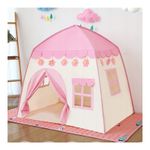 Jucarii, Copii si Bebe - Jucarii si jocuri - Jucarii de exterior - Casute si corturi copii - Cort de joaca pentru copii, model roz pentru fetite, 130x130x100 cm,  JollyMag, BAL11 - Infinity.ro