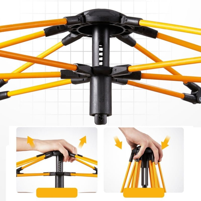 Sport si Outdoor - Camping - Corturi camping - Cort albastru cu sistem pliabil pentru 2-3 persoane, de camping sau plaja, impermeabil, 200x140x115cm, JollyMag, BAL12N - Infinity.ro