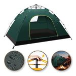 Sport si Outdoor - Camping - Corturi camping - Cort verde cu sistem pliabil pentru 2-3 persoane, de camping sau plaja, impermeabil, 200x140x115cm, JollyMag, BAL12ZIE - Infinity.ro