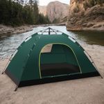 Sport si Outdoor - Camping - Corturi camping - Cort verde cu sistem pliabil pentru 2-3 persoane, de camping sau plaja, impermeabil, 200x140x115cm, JollyMag, BAL12ZIE - Infinity.ro