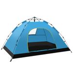 Sport si Outdoor - Camping - Corturi camping - Cort albastru cu sistem pliabil pentru 2-3 persoane, de camping sau plaja, impermeabil, 200x140x115cm, JollyMag, BAL12N - Infinity.ro