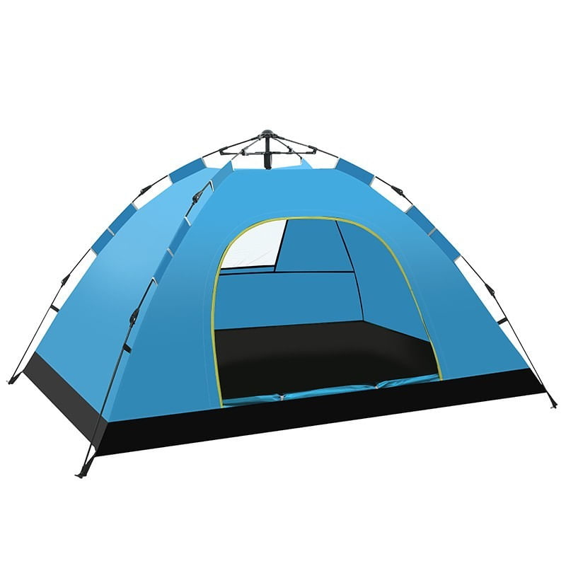 Sport si Outdoor - Camping - Corturi camping - Cort albastru cu sistem pliabil pentru 2-3 persoane, de camping sau plaja, impermeabil, 200x140x115cm, JollyMag, BAL12N - Infinity.ro