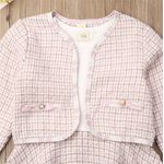 Fashion, accesorii si bijuterii - Copii - Imbracaminte copii - Rochii copii - Set sacou cu rochita drool (marime: 130, culoare: alb cu negru) - Infinity.ro