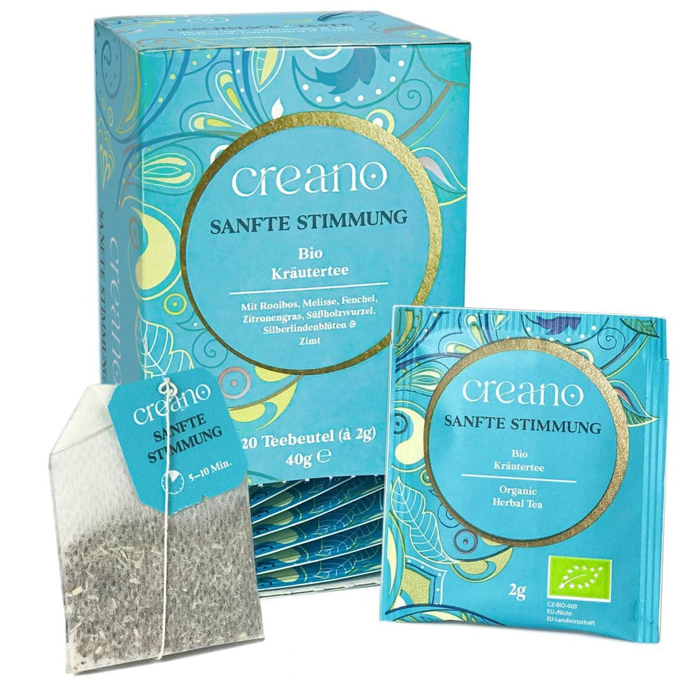 Ceai Bio Creano Stare Linistita, 20 plicuri, rooibos si plante, gust dulce si echilibrat