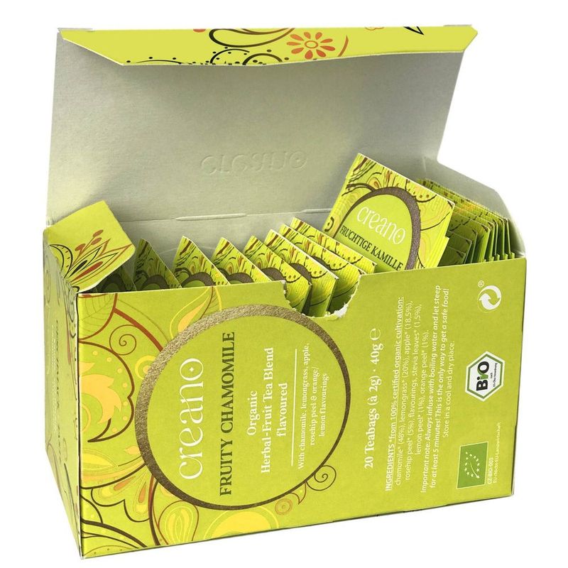 Market - Cafea si ceaiuri - Ceaiuri - Ceai Bio Creano Musetel Fructat, 20 plicuri, plante si fructe, gust dulce-fructat - Infinity.ro