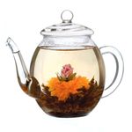 Market - Cafea si ceaiuri - Ceaiuri - Set cadou Creano ErbluhTee Mix, ceainic din sticla 500 ml si 6 bile ceai infloritor negru, 3 varietati - Infinity.ro