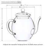 Market - Cafea si ceaiuri - Ceaiuri - Set cadou Creano ErbluhTee Mix, ceainic din sticla 500 ml si 6 bile ceai infloritor negru, 3 varietati - Infinity.ro