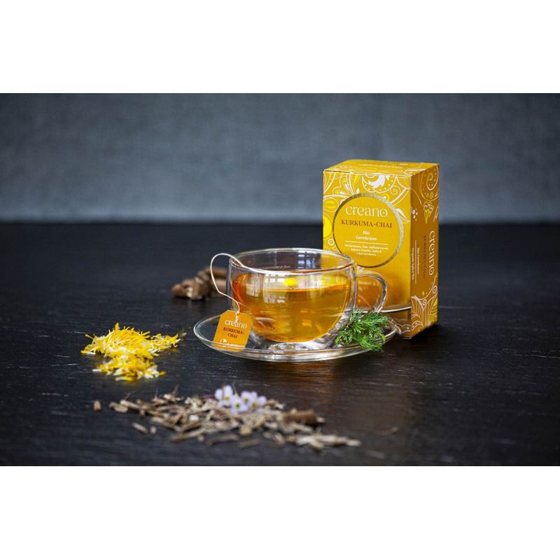 Market - Cafea si ceaiuri - Ceaiuri - Ceai Bio Creano Chai cu Curcuma, 20 plicuri, ceai condimentat, gust cald si aromat - Infinity.ro
