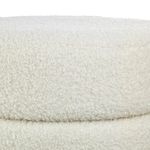 Casa si Gradina - Mobilier - Scaune si fotolii - Tabureti - Taburet imitatie de blana Teddy - Greutate suportata 110 kg - Alb - Infinity.ro