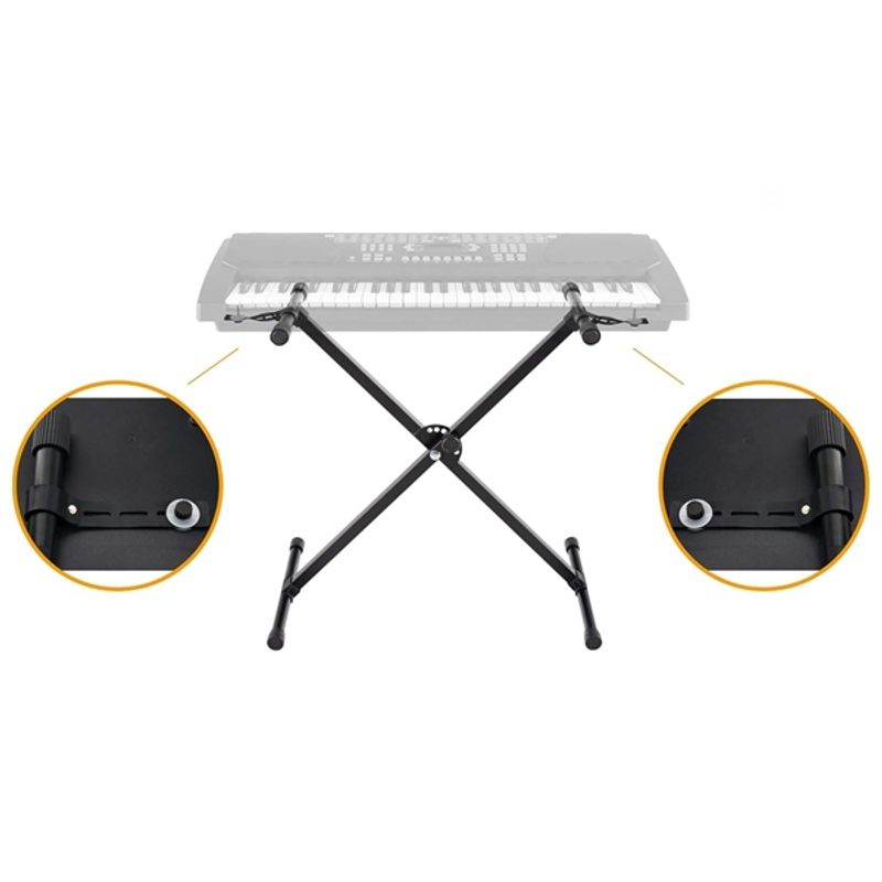 TV, Audio-Video si Foto - Instrumente muzicale - Accesorii instrumente muzicale - Stativ pentru Orga, Reglare Inaltime De La 65 cm La 96 cm, Constructie Rezistenta, Negru - Infinity.ro