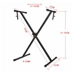 TV, Audio-Video si Foto - Instrumente muzicale - Accesorii instrumente muzicale - Stativ pentru Orga, Reglare Inaltime De La 65 cm La 96 cm, Constructie Rezistenta, Negru - Infinity.ro