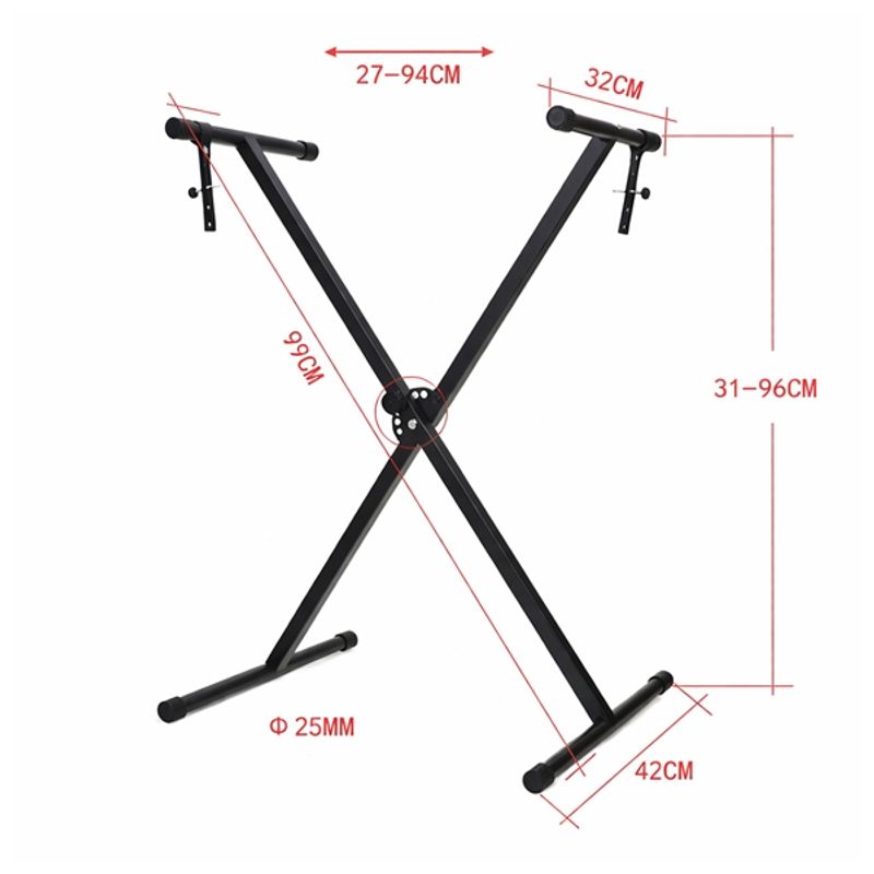 TV, Audio-Video si Foto - Instrumente muzicale - Accesorii instrumente muzicale - Stativ pentru Orga, Reglare Inaltime De La 65 cm La 96 cm, Constructie Rezistenta, Negru - Infinity.ro