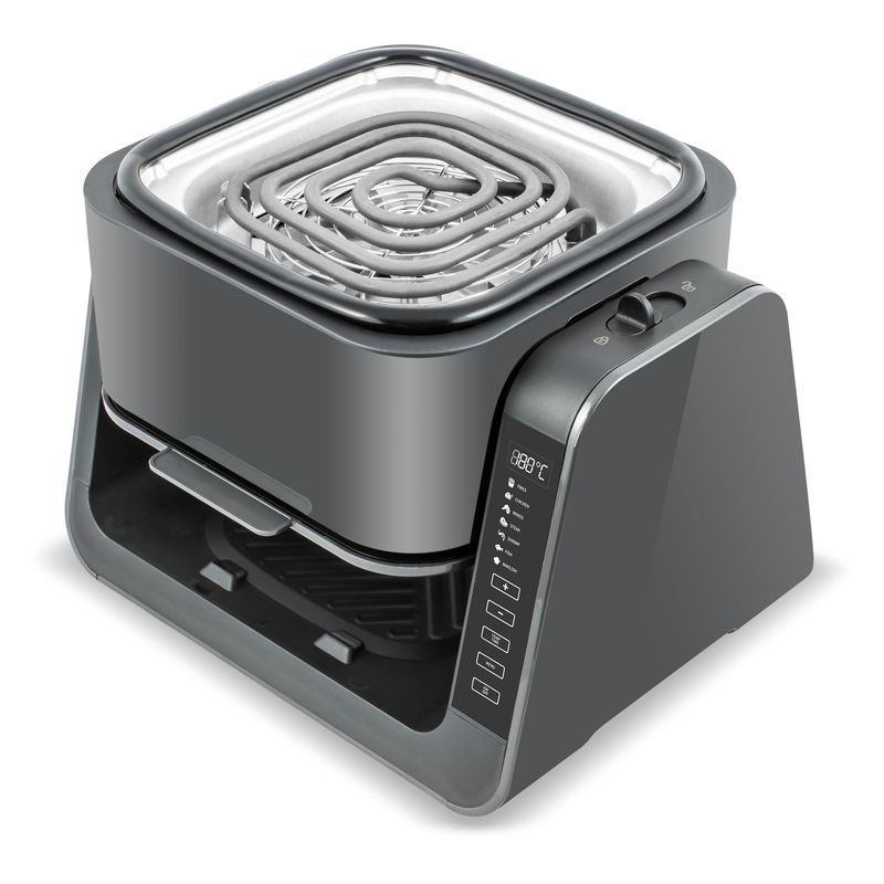 Electronice si Electrocasnice - Electrocasnice bucatarie - Aparate de gatit & desert - Friteuze - Friteuza cu aer cald Zass ZAF 12, 1500W, vas de sticla 4L, functie grill, set inclus - Infinity.ro
