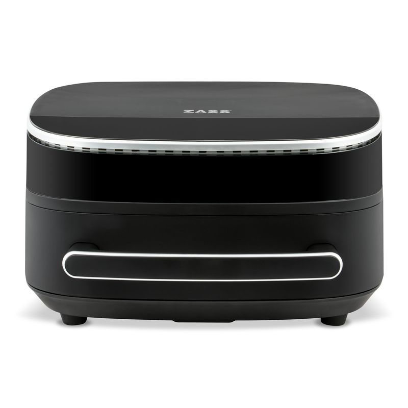 Electronice si Electrocasnice - Electrocasnice bucatarie - Aparate de gatit & desert - Friteuze - Friteuza cu aer cald Zass ZAF-19, 5.5 L, Functie pizza, 1500 W, Culoare negru - Infinity.ro