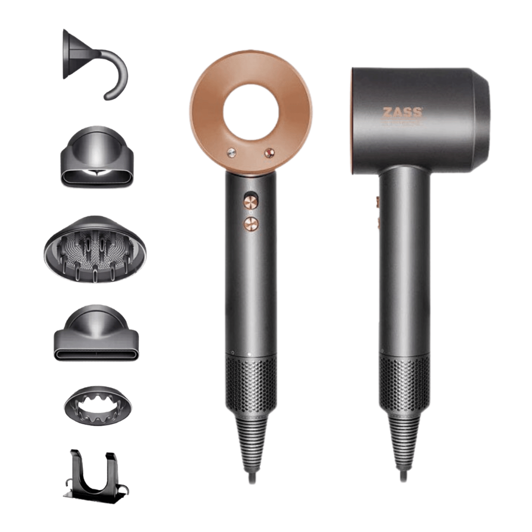 Uscator de par ZASS ZHD 21,Functie de ionizare, 1600W, Gri Antracit