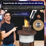 Casa si Gradina - Bucatarie si vesela - Accesorii bar - Shakere - Set premium de afumare bauturi, cu 4 arome naturale, Cos de fum de lemn, Torta(fara gaz), Cutie Premium de Lemn - Infinity.ro