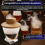 Casa si Gradina - Bucatarie si vesela - Accesorii bar - Shakere - Set premium de afumare bauturi, cu 4 arome naturale, Cos de fum de lemn, Torta(fara gaz), Cutie Premium de Lemn - Infinity.ro